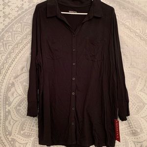 Black Marina Button Up